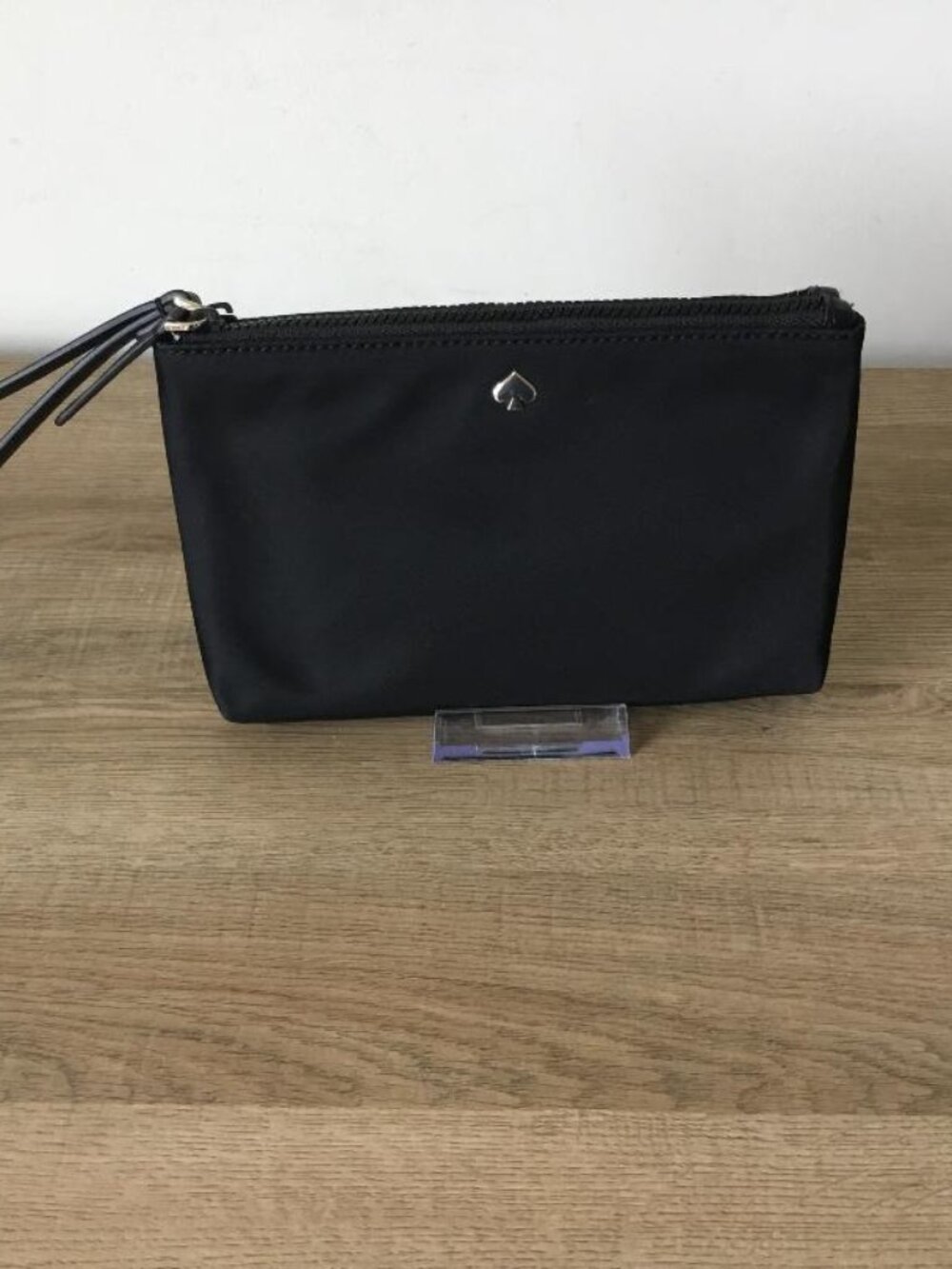 Kate Spade NY Jae Medium Black Nylon Double Zip Wristlet NWOT